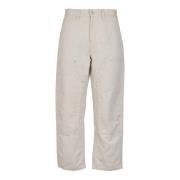 Beige Straight Broek Double Knee Carhartt Wip , Beige , Heren