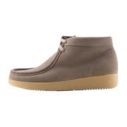 Ellen Suède Veterschoen Nature Footwear , Gray , Dames