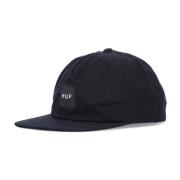 Zwarte Ongestructureerde Snapback Platte Klep Pet HUF , Black , Heren