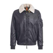 Josh Leren Bomberjack in Grijs Parajumpers , Gray , Heren