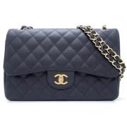 Pre-owned Leather chanel-bags Chanel Vintage , Black , Dames