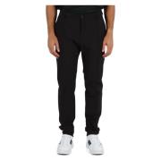 Slim-fit stretchstof broek met reliëfdetails Emporio Armani , Black , ...