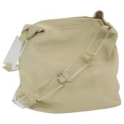 Pre-owned Leather shoulder-bags Prada Vintage , Beige , Dames