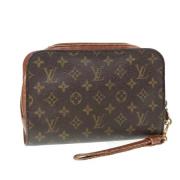 Pre-owned Canvas clutches Louis Vuitton Vintage , Brown , Dames