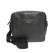 Pre-owned Leather shoulder-bags Prada Vintage , Black , Dames