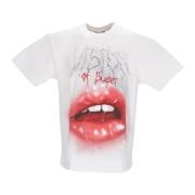 Rock Mouth Print Tee White T-Shirt Vision OF Super , White , Heren