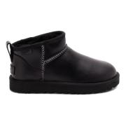 Klassieke Ultra Mini Leren Regenerate Laarzen UGG , Black , Dames