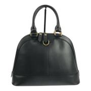 Pre-owned Leather handbags Burberry Vintage , Black , Dames