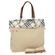 Pre-owned Canvas totes Burberry Vintage , Beige , Dames