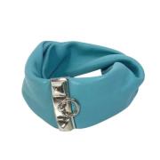 Pre-owned Leather bracelets Hermès Vintage , Blue , Dames