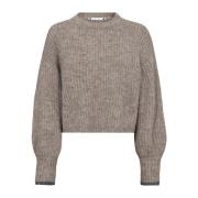 Rib O-Knit Sweater in Walnoot Co'Couture , Brown , Dames