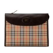 Pre-owned Canvas clutches Burberry Vintage , Beige , Dames