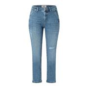 Slim-fit Cropped Jeans met Stoere Details MAC , Blue , Dames