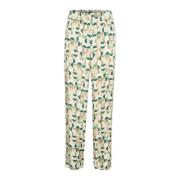 Groene Geometrische Straight Leg Broek InWear , Multicolor , Dames