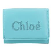 Leather wallets Chloé , Blue , Dames