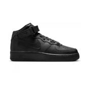 Air Force 1 Mid Triple Black Nike , Black , Heren