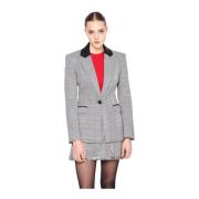 Geruite getailleerde blazer Silvian Heach , Gray , Dames