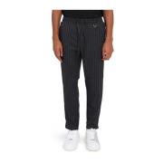 Gestreepte broek met trekkoord John Richmond , Gray , Heren