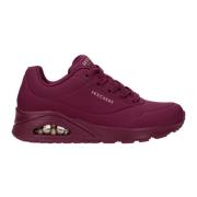 Air Stand On Sneaker in Donkerpaars Skechers , Purple , Dames