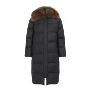 Luxe Grijze Donsjas Aw24 Yves Salomon , Gray , Dames