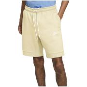 Heren Fleece Shorts, Sportief Katoen Nike , Beige , Heren