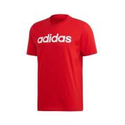 Rode Lin Tee Shirt Comfortabele Mode Adidas , Red , Heren