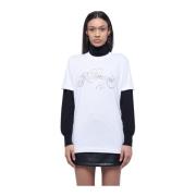 T-shirt met lovertjeslogo John Richmond , White , Dames