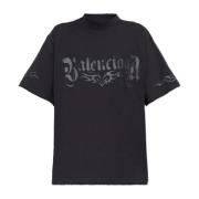 T-shirt met print Balenciaga , Black , Dames