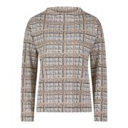 Jacquard Check Sweatshirt met Roll Neck Betty Barclay , Gray , Dames