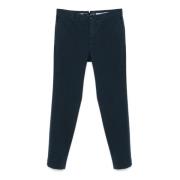 Navy Blauwe Katoenmix Broek Incotex , Blue , Heren