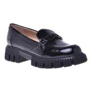 Loafers in black naplak Baldinini , Black , Dames