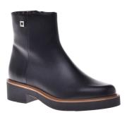 Combat boots in black leather Baldinini , Black , Dames