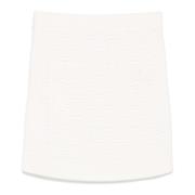 Witte Column Stitch Mini Rok Casablanca , White , Dames