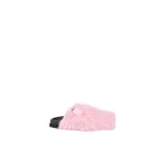 Lage zool ronde neus slipper met decoratief pluizig garen Msgm , Pink ...