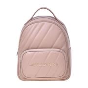 Backpack in nude quilted leather Baldinini , Beige , Dames