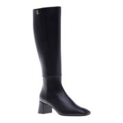 Boots in black leather Baldinini , Black , Dames