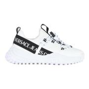 Sneakers met logo in neopreen en eco-leer Versace Jeans Couture , Whit...