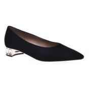 Court shoes in black suede Baldinini , Black , Dames