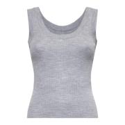 Luxe Gebreid Vest voor Vrouwen Brunello Cucinelli , Gray , Dames