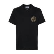 Zwarte T-shirt voor Mannen Versace Jeans Couture , Black , Heren