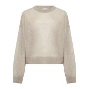 Luxe Sweaters Collectie Brunello Cucinelli , Beige , Dames