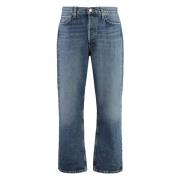 Vintage Straight-Leg Jeans met Metalen Details Agolde , Blue , Heren