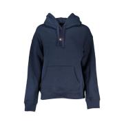 Stijlvol Blauw Hoodie met Logodetail Tommy Hilfiger , Blue , Dames