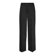 Wijde Pijp Flared Broek Vero Moda , Black , Dames