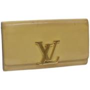 Pre-owned Leather wallets Louis Vuitton Vintage , Beige , Dames