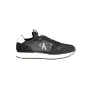 Zwarte Polyester Sneaker met Contrastdetails Calvin Klein , Black , He...