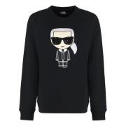 Paillet detail katoenen sweatshirt Karl Lagerfeld , Black , Dames