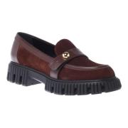 Loafers in brown suede Baldinini , Brown , Dames