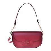 Red leather crossbody bag Baldinini , Red , Dames