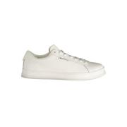 Witte Polyester Sneakers met Logodetail Tommy Hilfiger , White , Heren